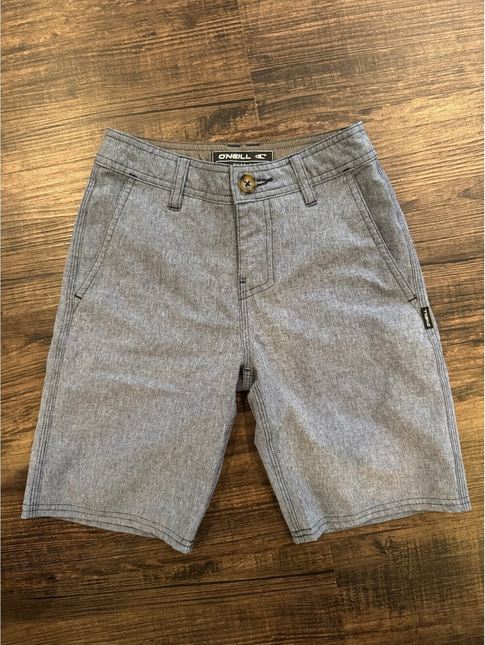 O'Neill Hybrid Boys Gray Heather Stretch Shorts Size 22